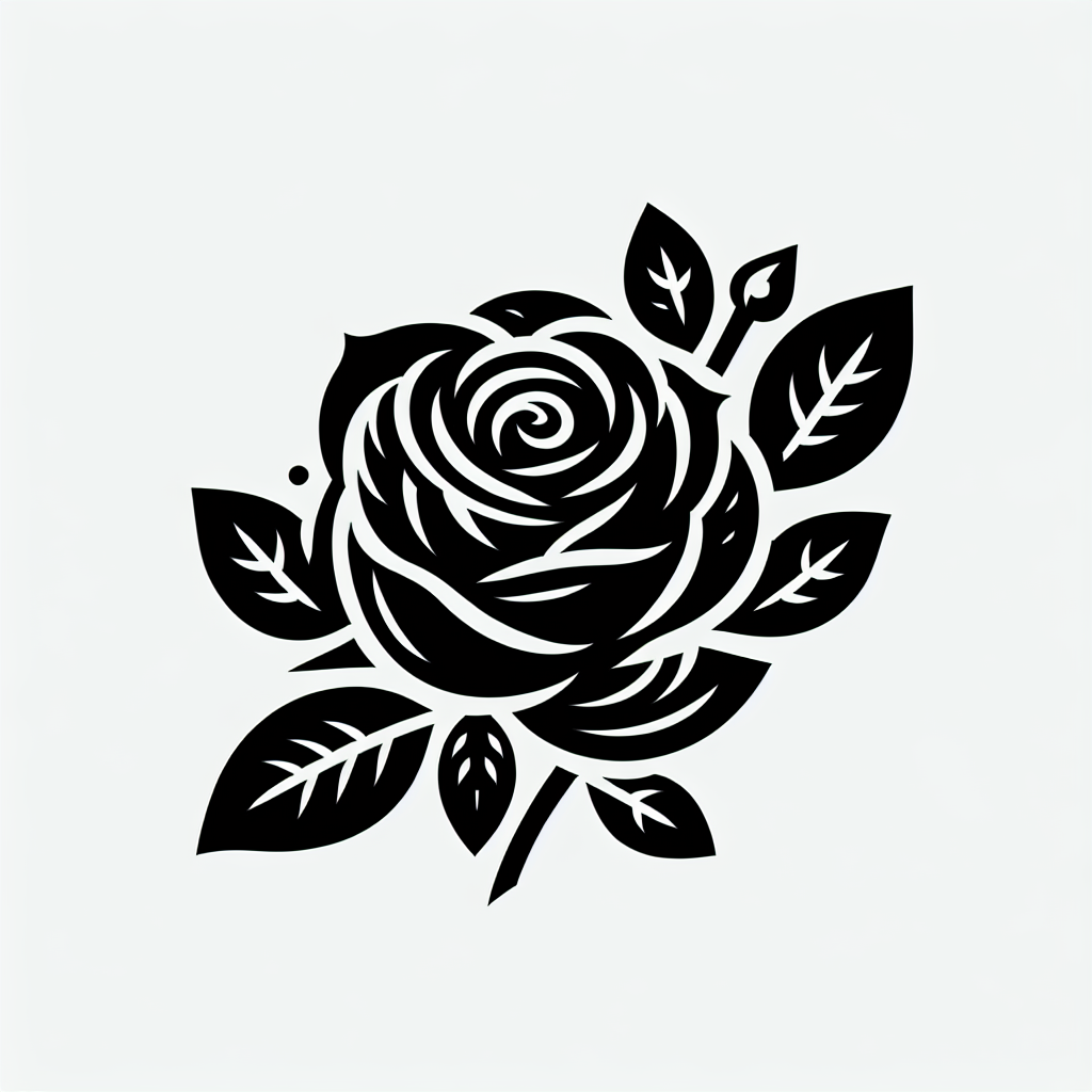 Detailed Rose Blossom Logo
