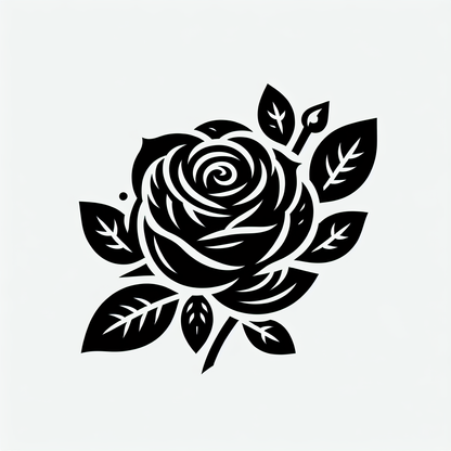 Detailed Rose Blossom Logo
