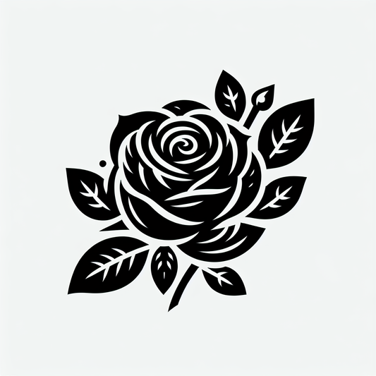 Detailed Rose Blossom Logo