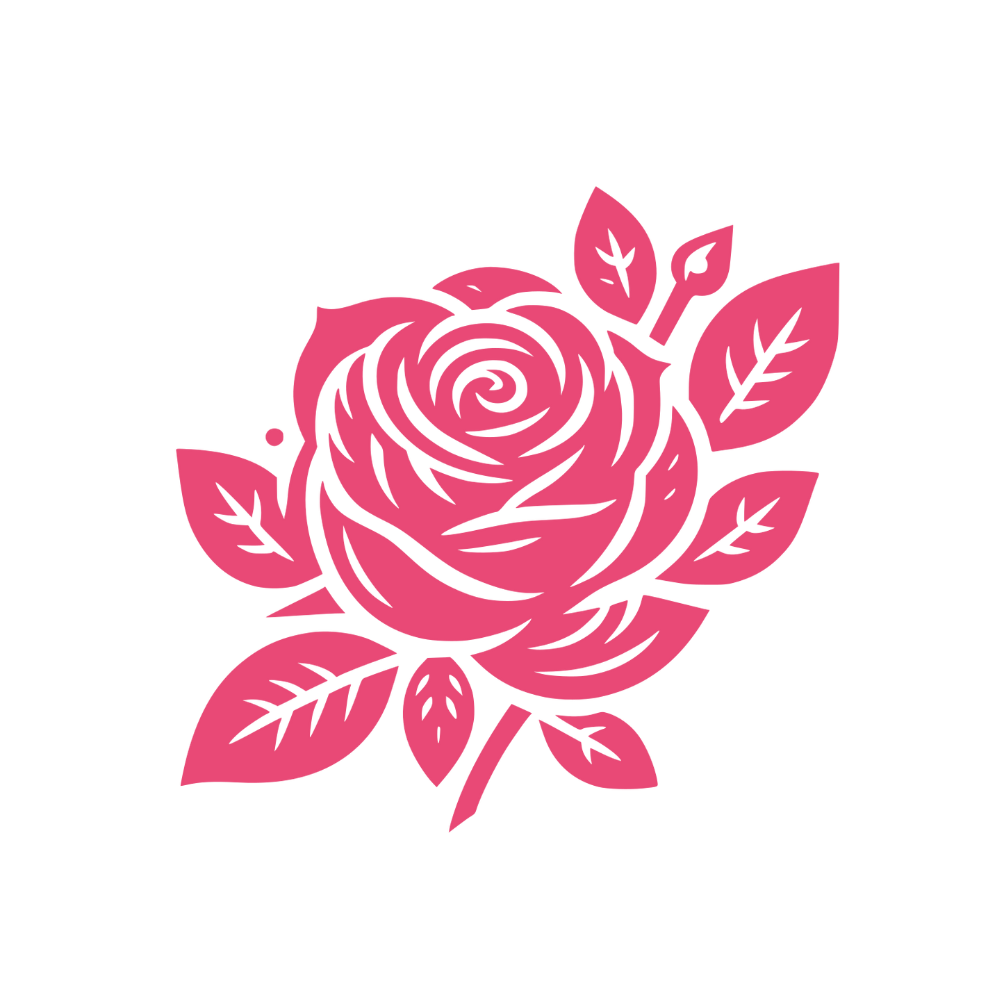 Detailed Rose Blossom Logo #E94976