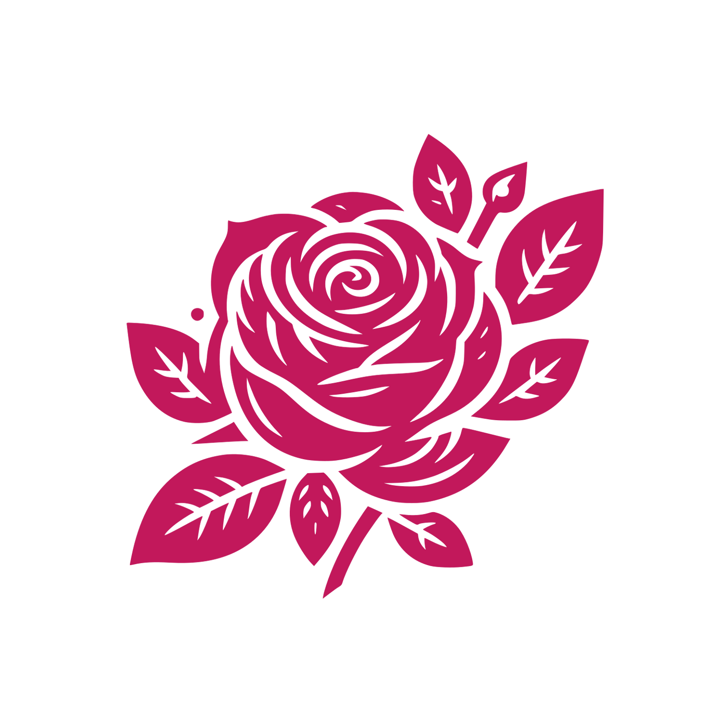 Detailed Rose Blossom Logo #C2185B
