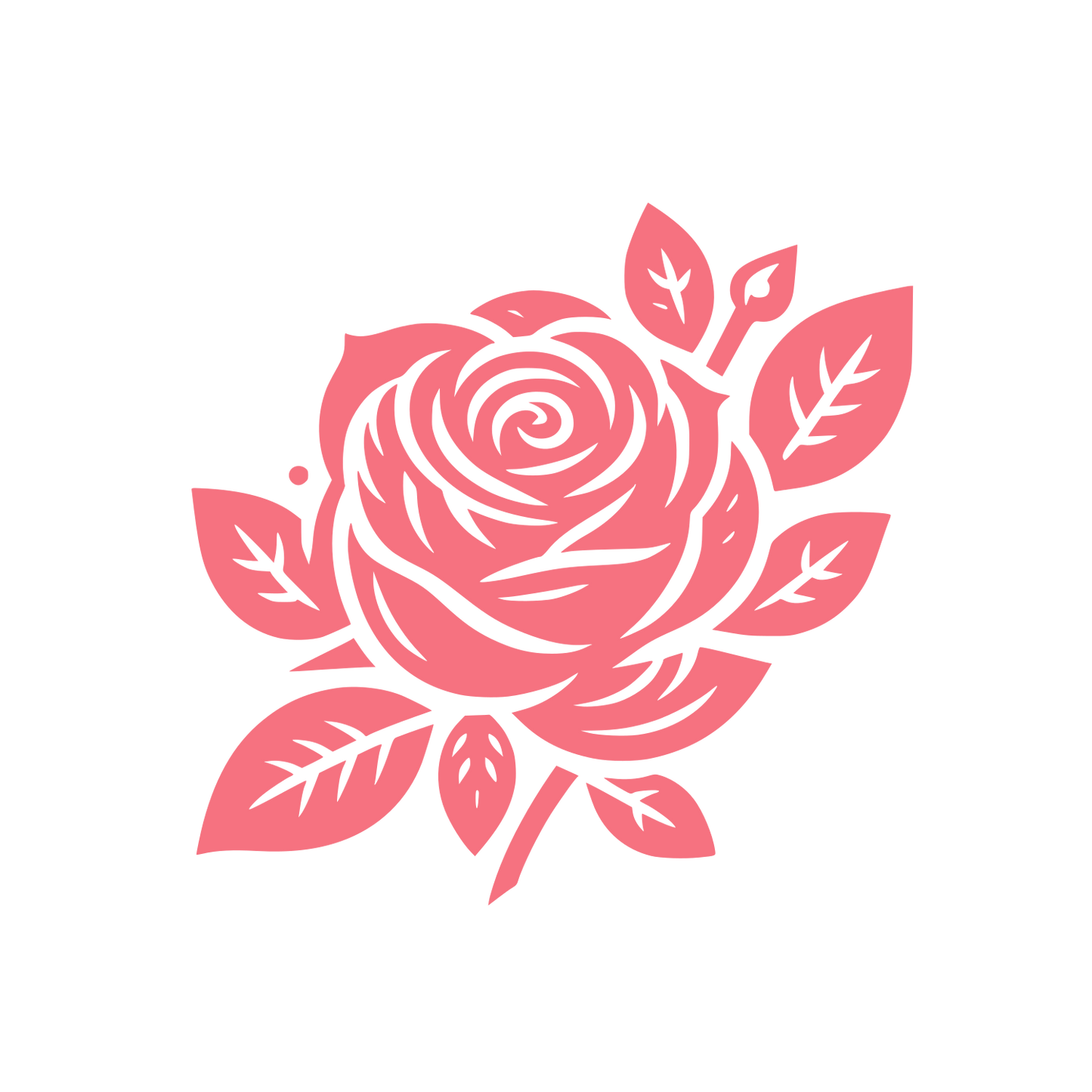 Detailed Rose Blossom Logo #F67280