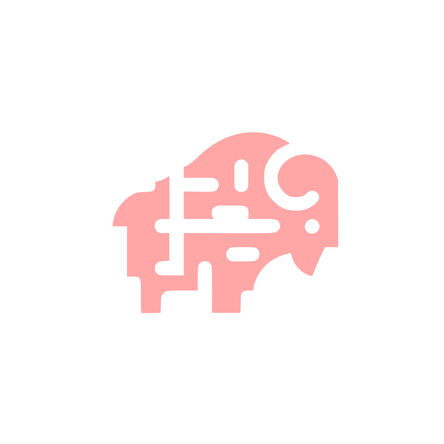 Bold Bison Logo #ffa6a6