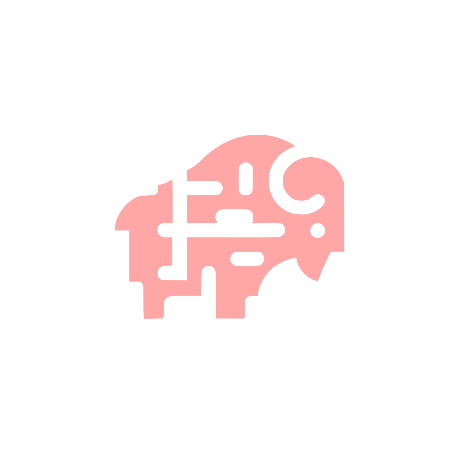 Bold Bison Logo #ffa6a6