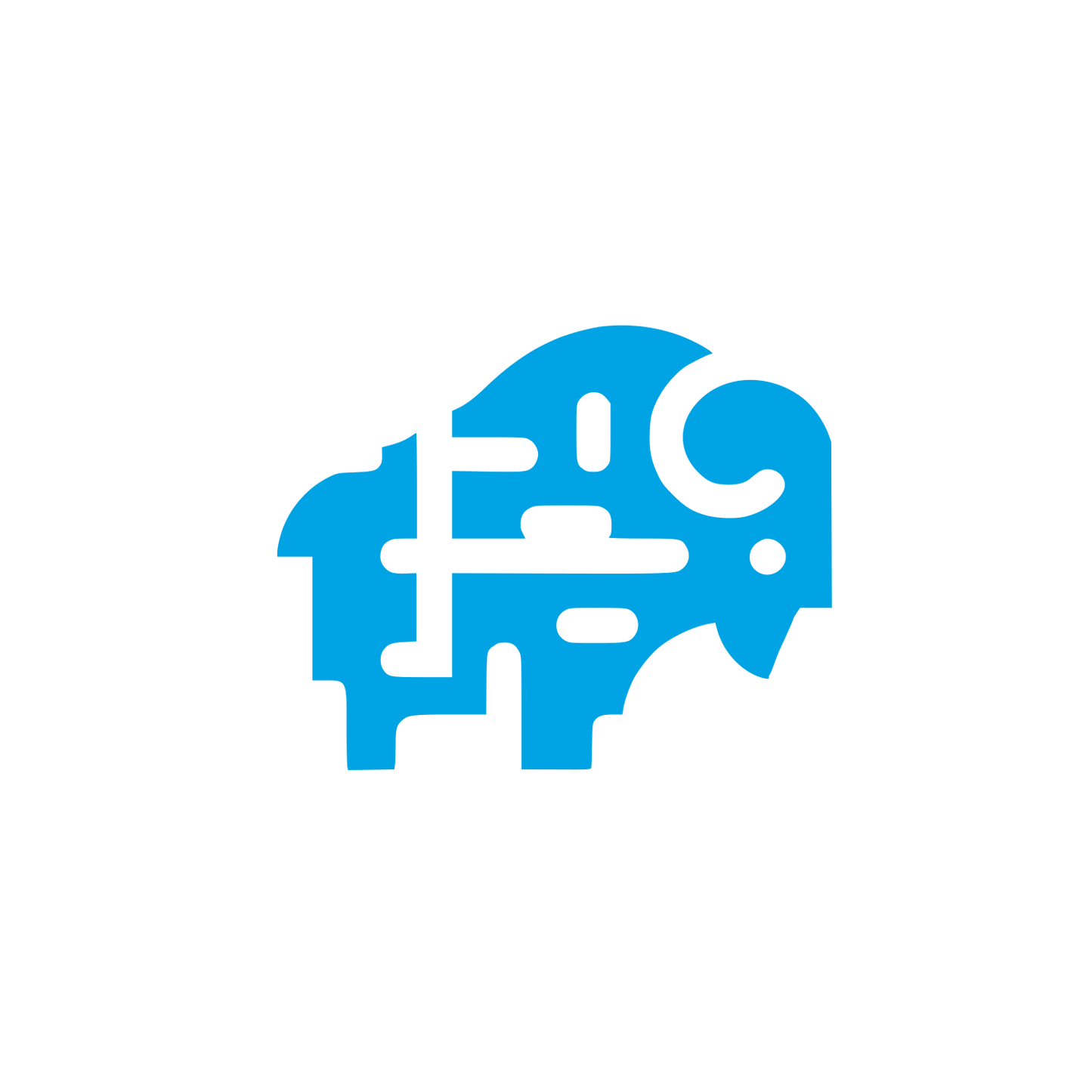 Bold Bison Logo #00a3e4