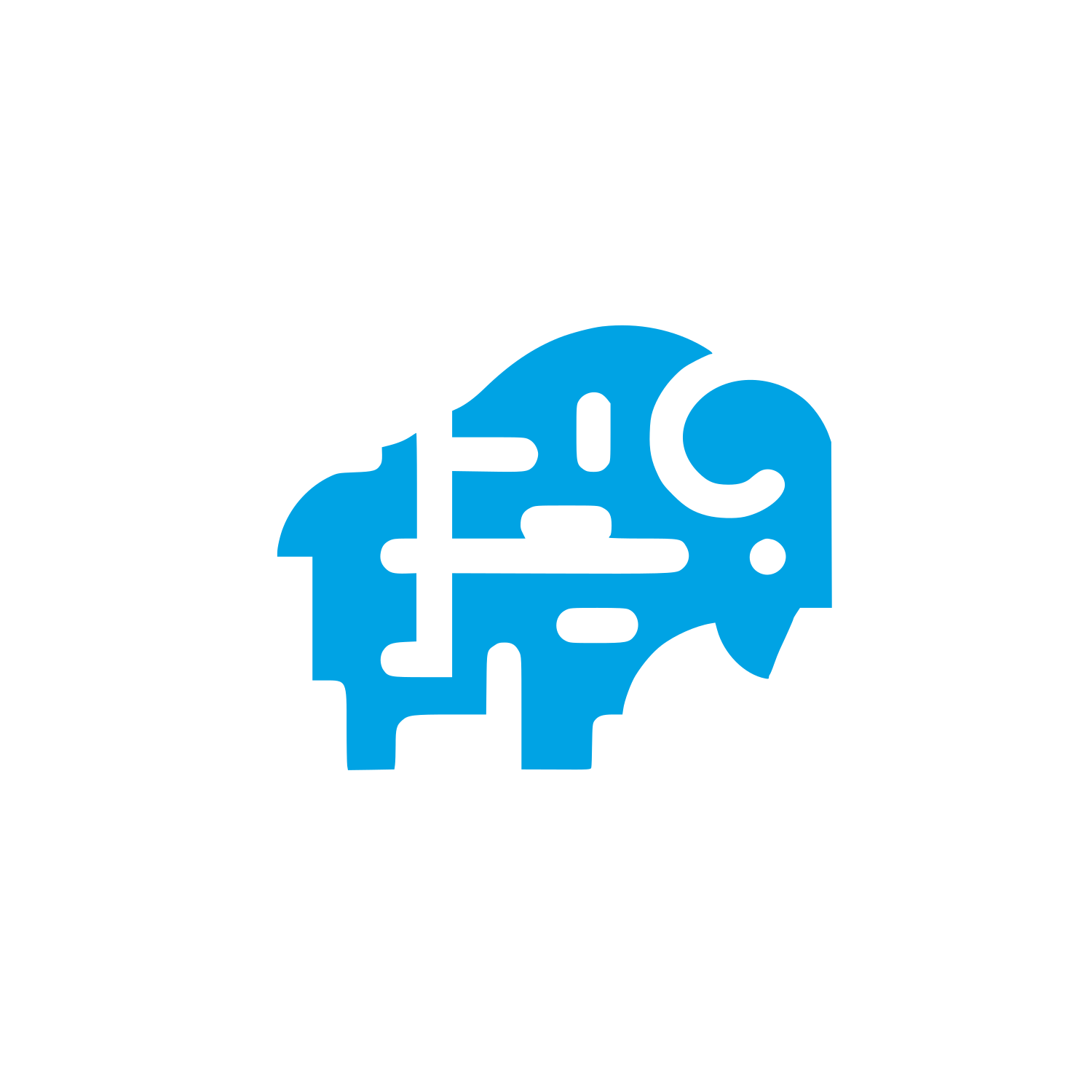 Bold Bison Logo #00a3e4
