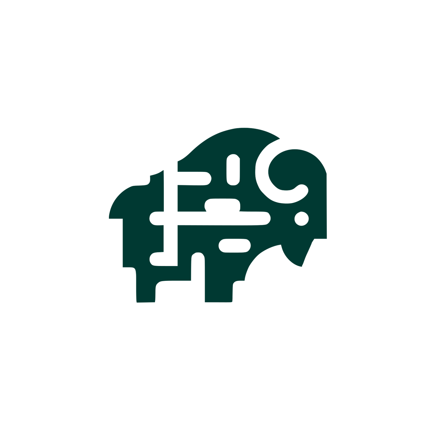 Bold Bison Logo #003932