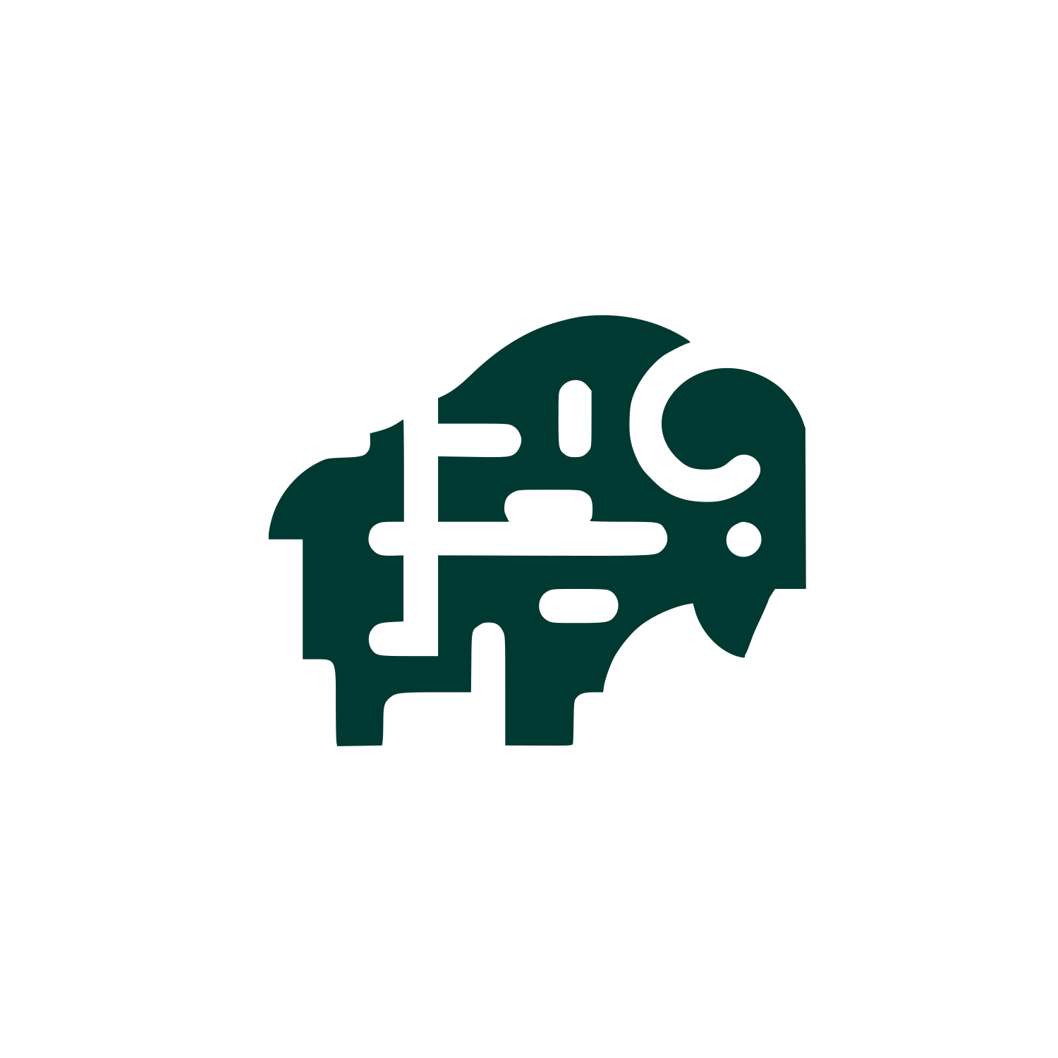 Bold Bison Logo #003932