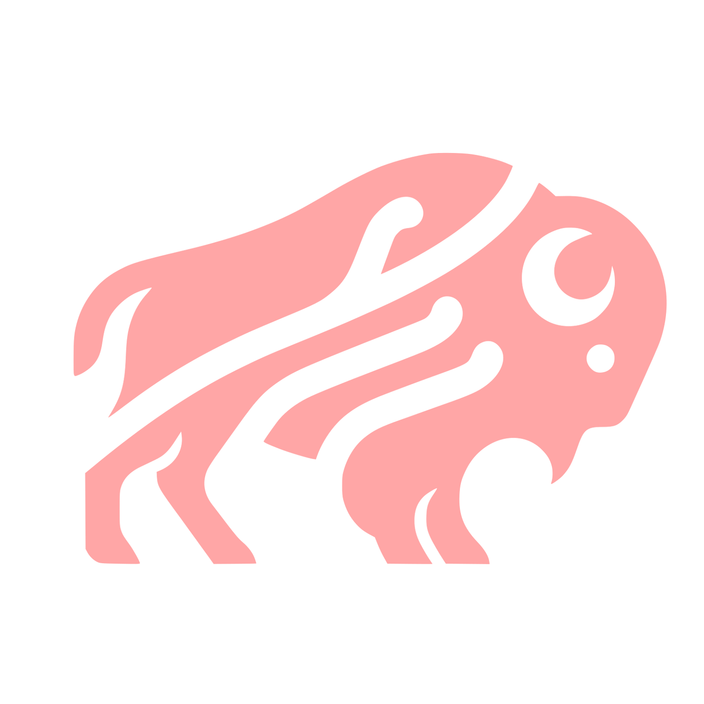 Bison Logo Design #ffa6a6