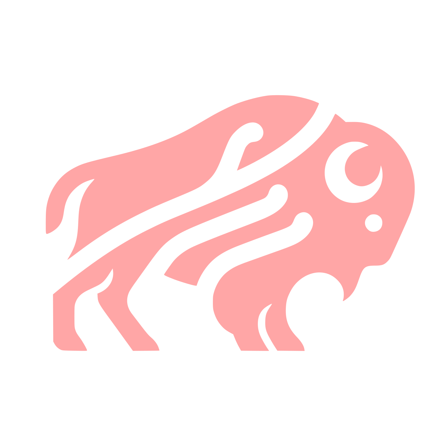 Bison Logo Design #ffa6a6