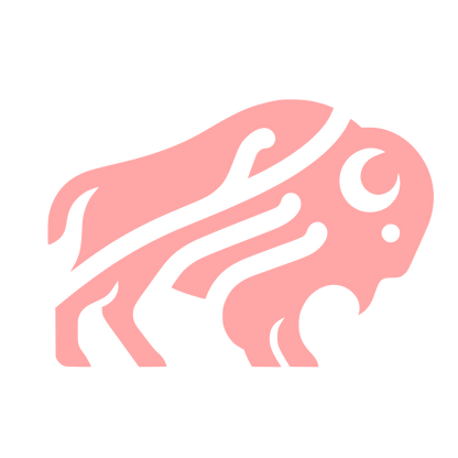Bison Logo Design #ffa6a6