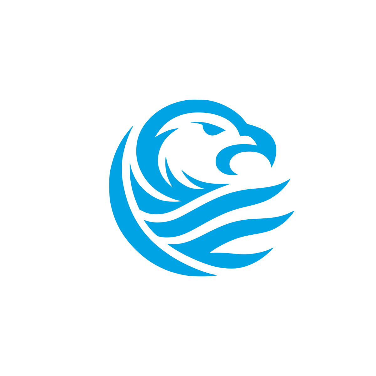 Eagle Logo Design #00a3e4