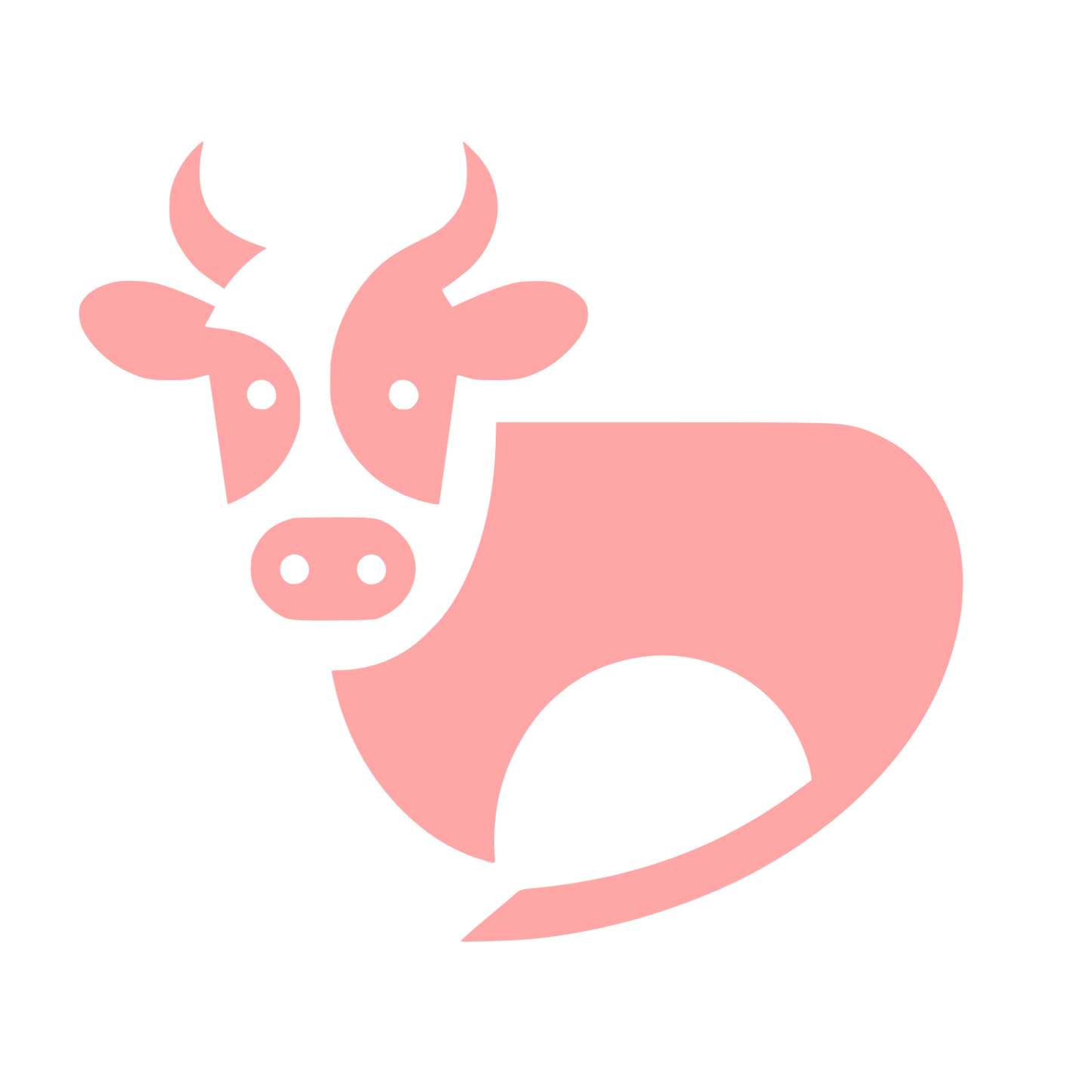 Cow Logo Design #ffa6a6