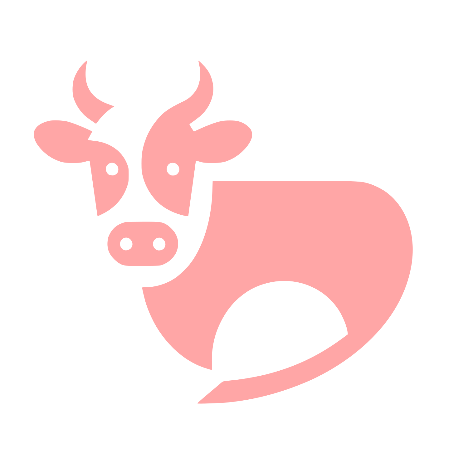 Cow Logo Design #ffa6a6
