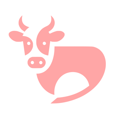Cow Logo Design #ffa6a6