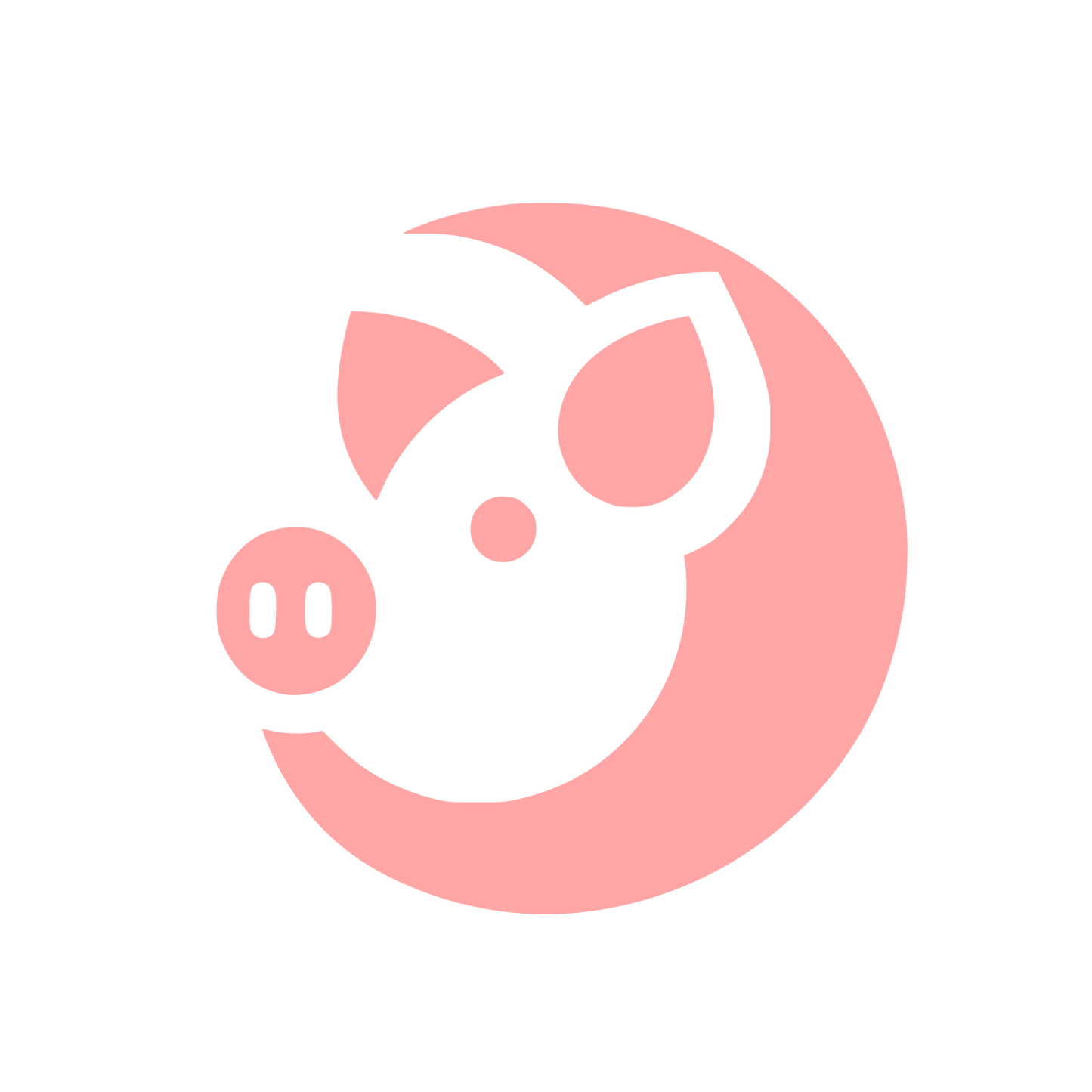 Pig Logo Design #ffa6a6