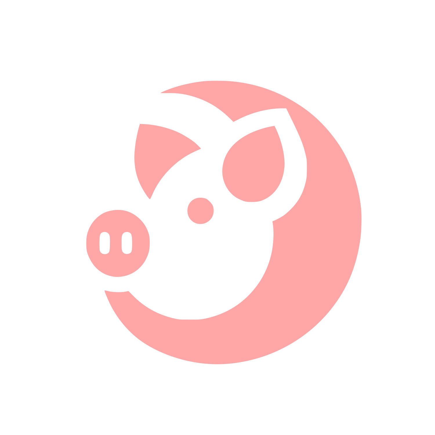 Pig Logo Design #ffa6a6