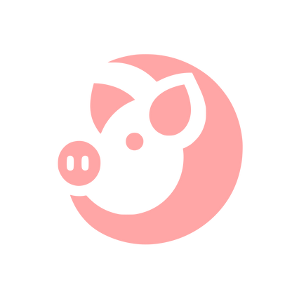 Pig Logo Design #ffa6a6