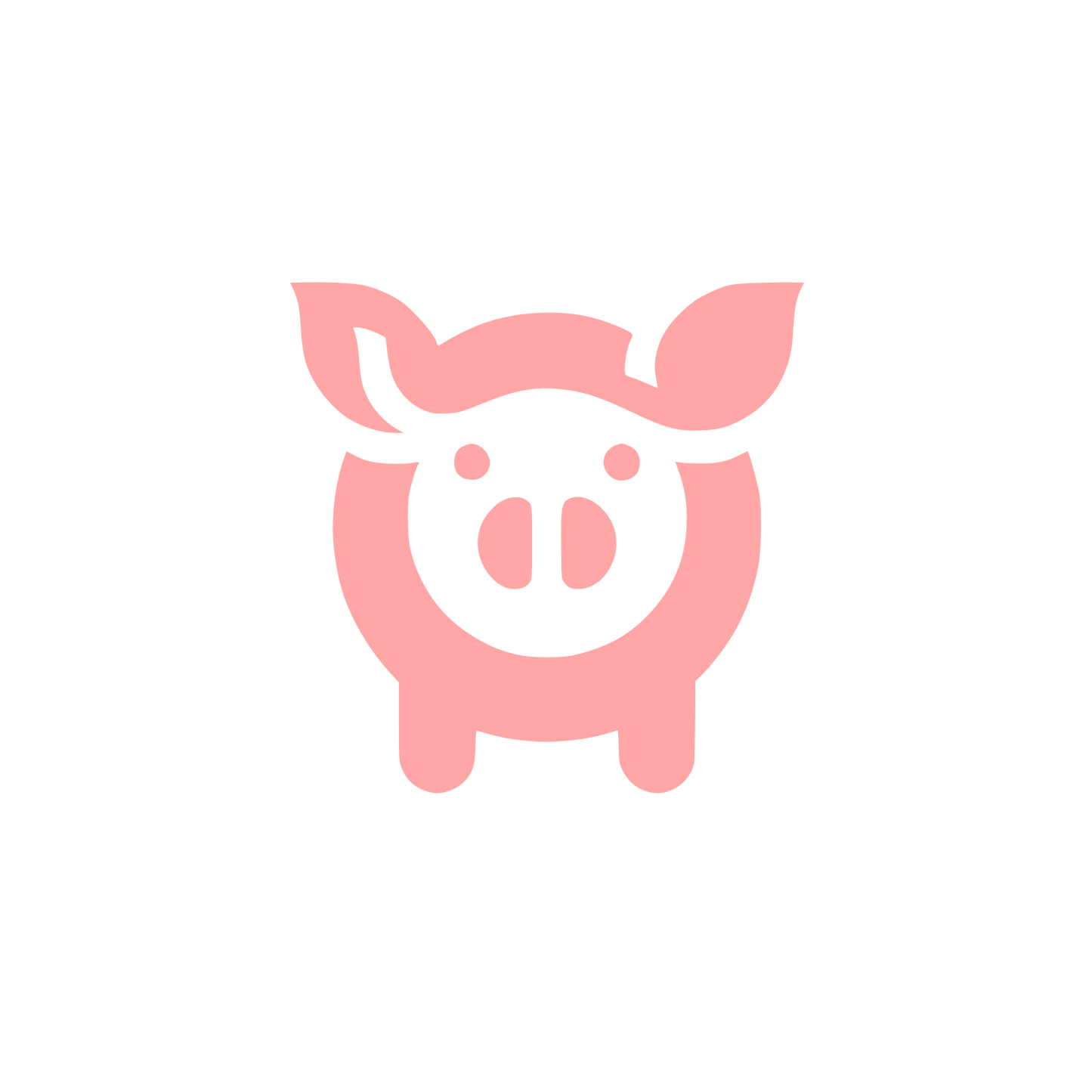 Pig Logo Design #ffa6a6