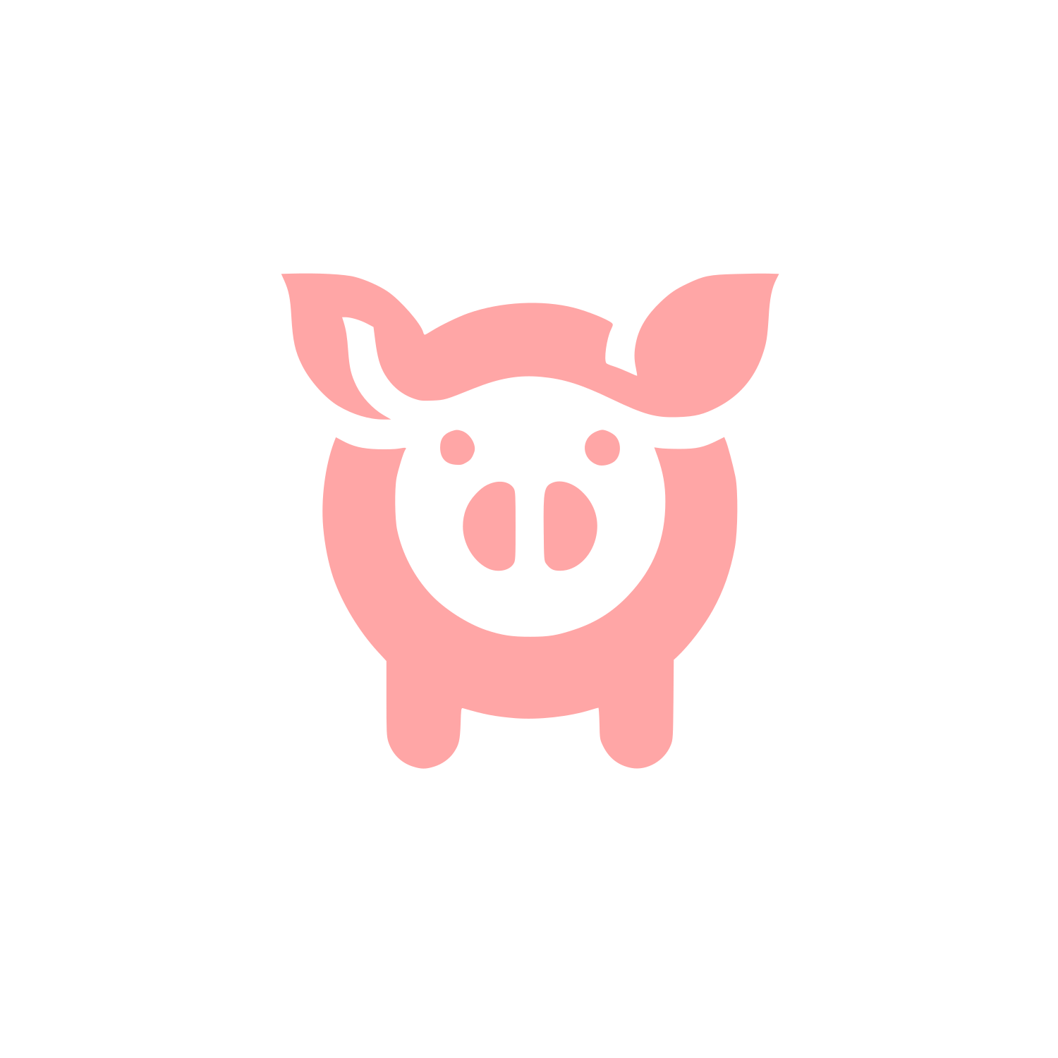 Pig Logo Design #ffa6a6