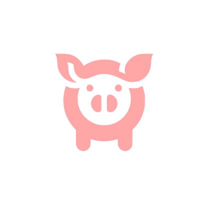 Pig Logo Design #ffa6a6