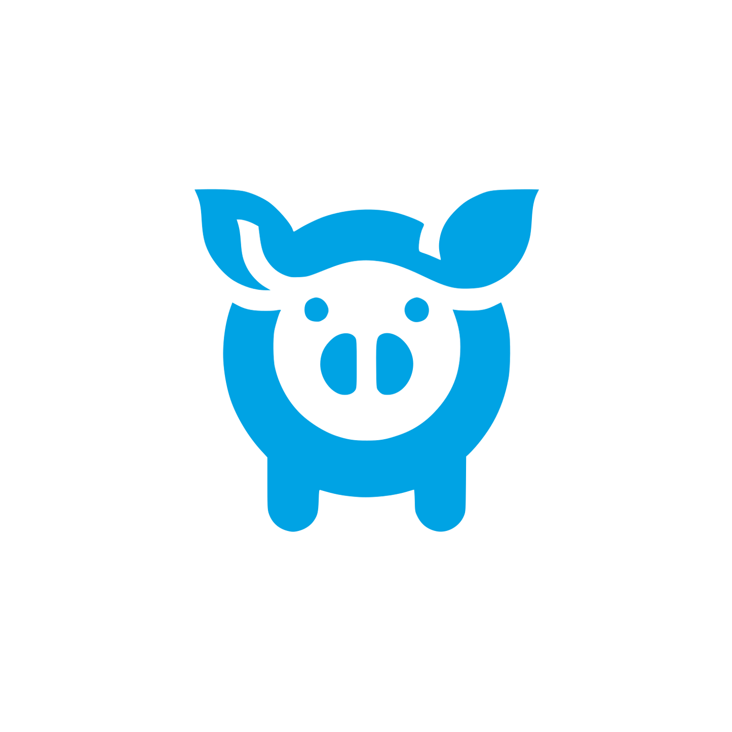 Pig Logo Design #00a3e4