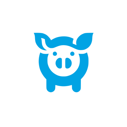 Pig Logo Design #00a3e4