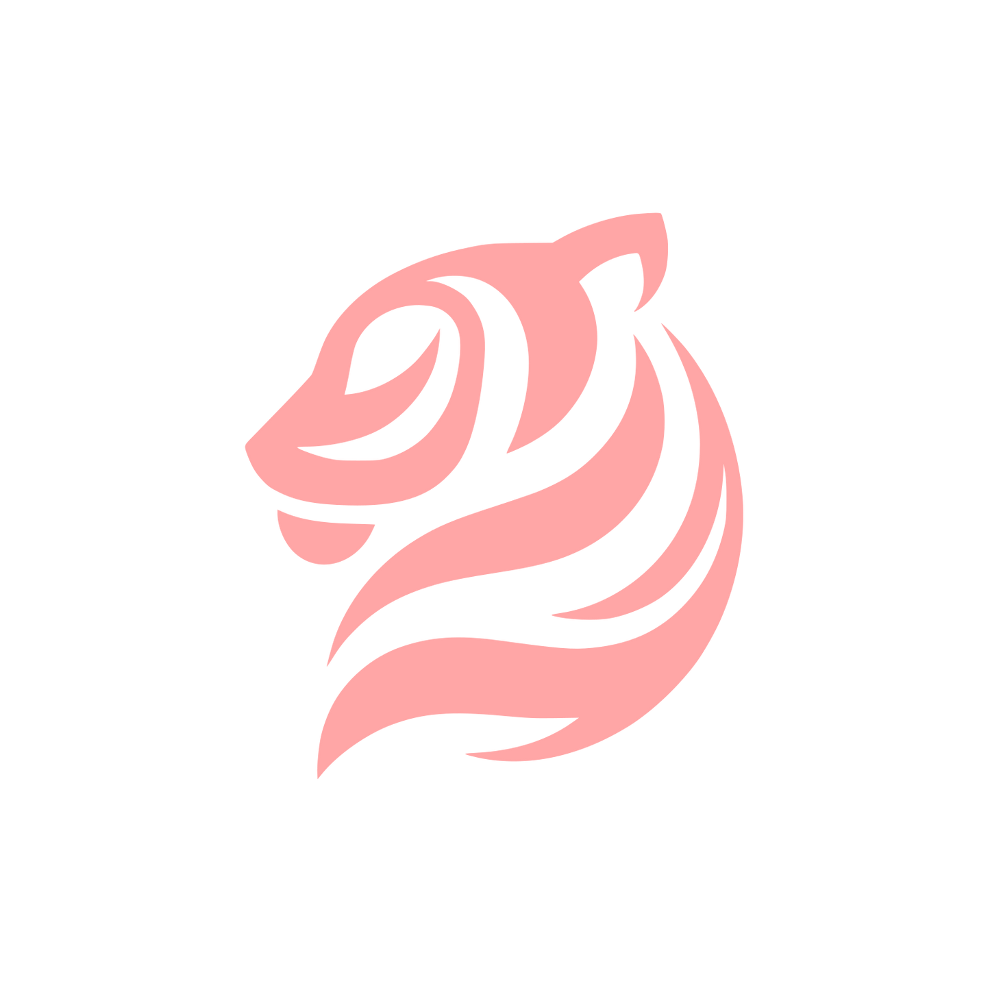 Tiger Head Logo #ffa6a6