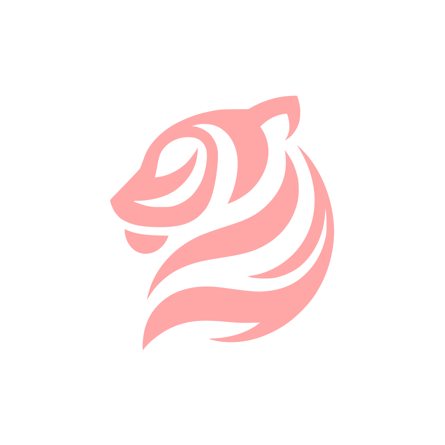 Tiger Head Logo #ffa6a6