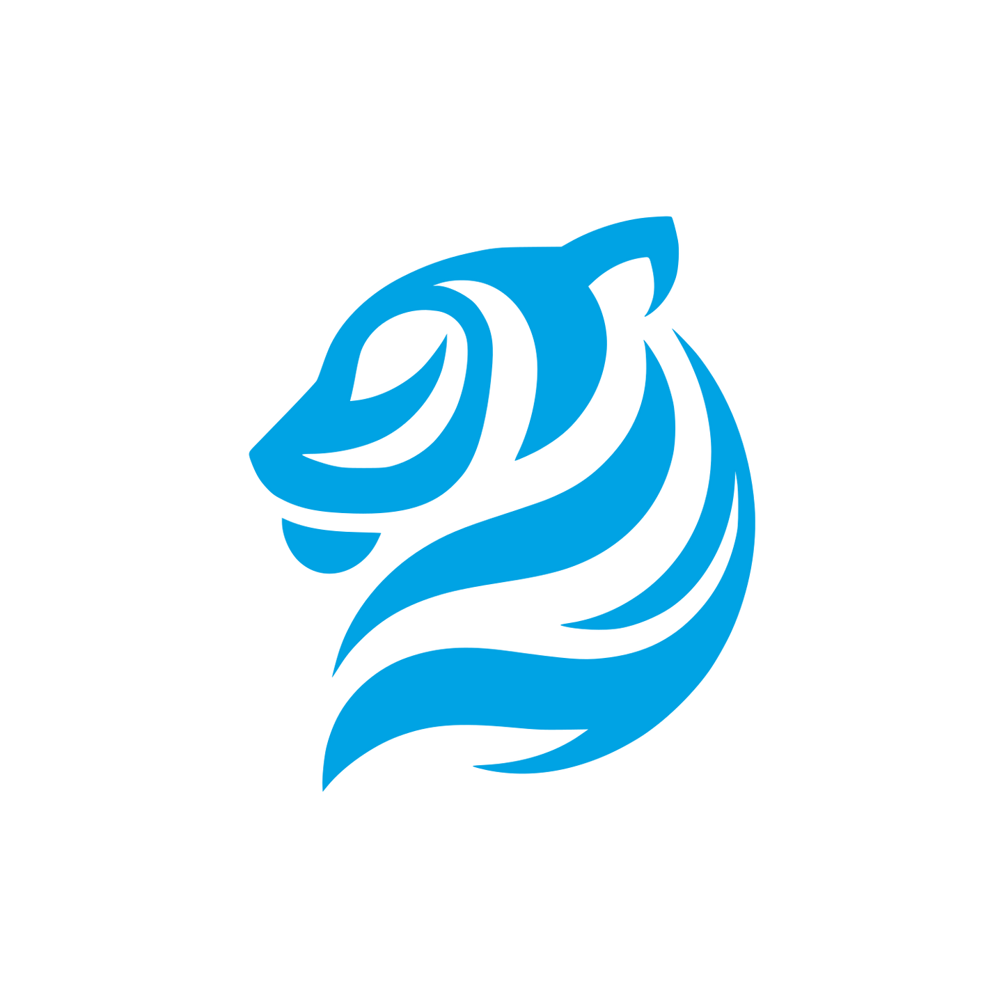 Tiger Head Logo #00a3e4