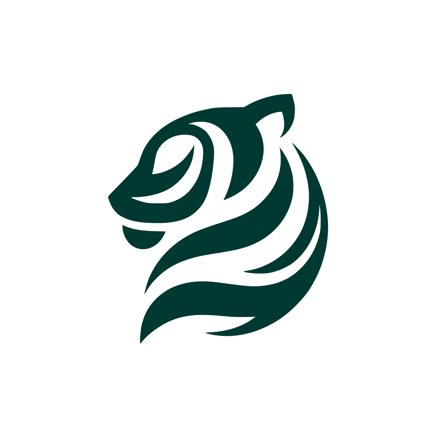 Tiger Head Logo #003932