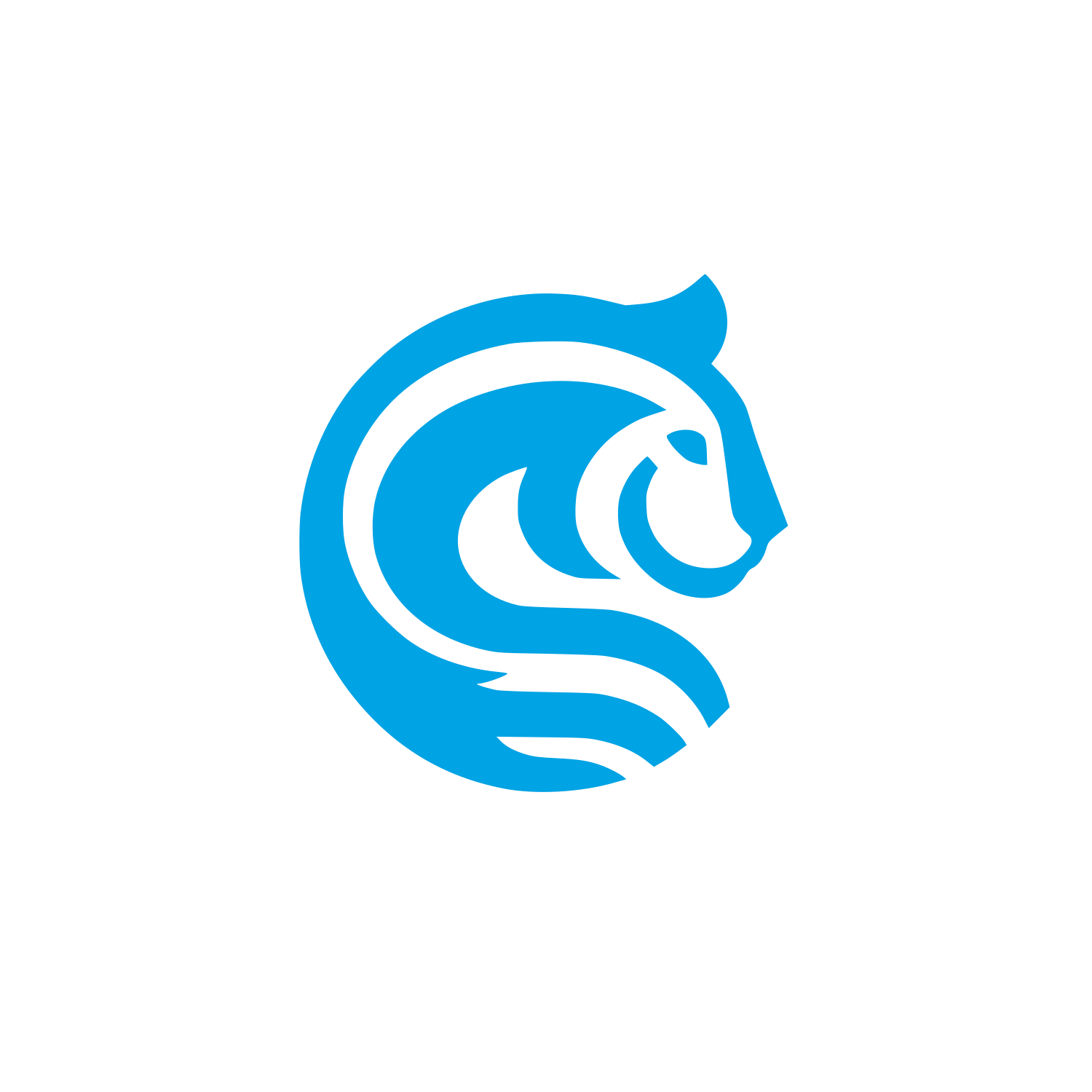 Lion Themed Logo #00a3e4