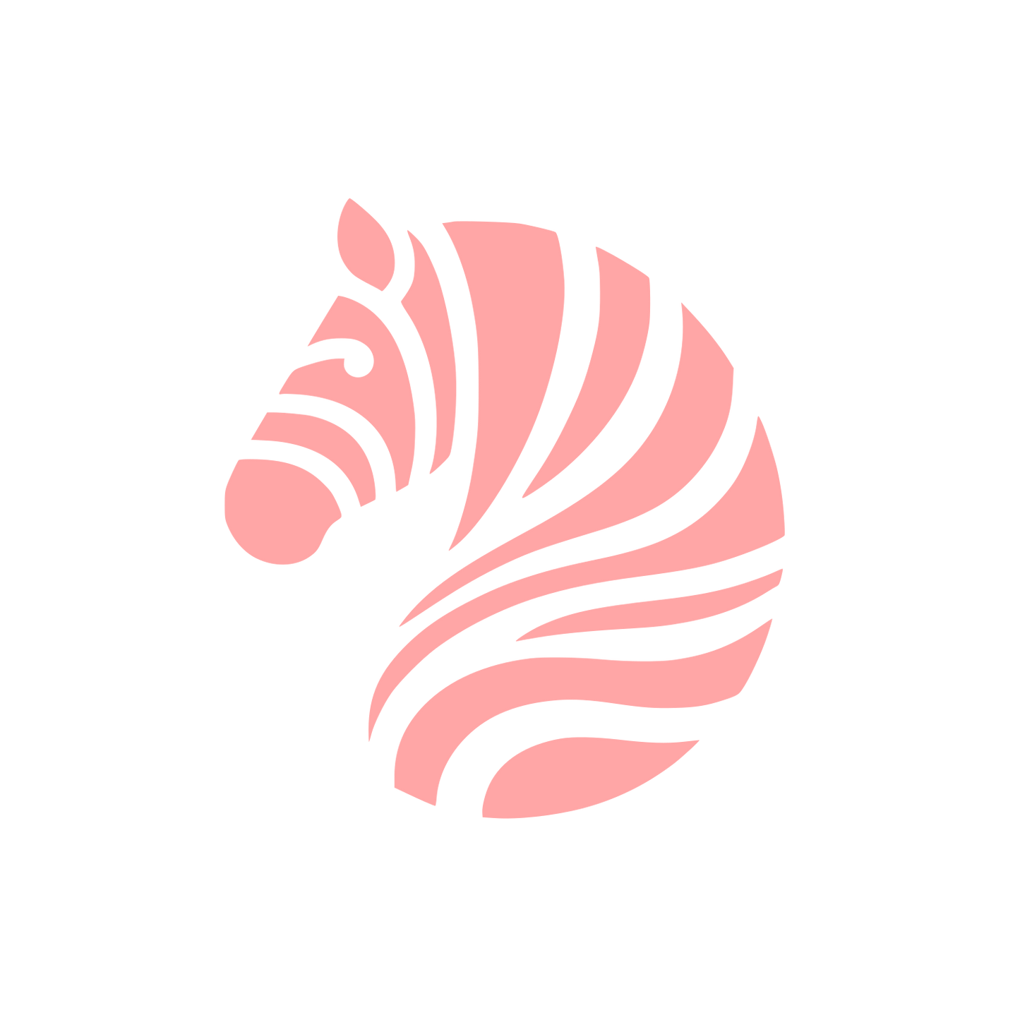 Zebra Logo Design #ffa6a6