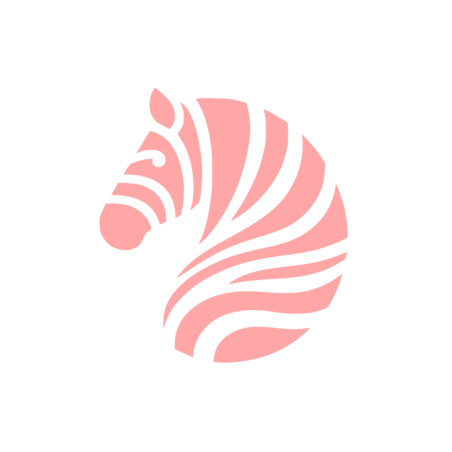 Zebra Logo Design #ffa6a6