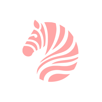 Zebra Logo Design #ffa6a6