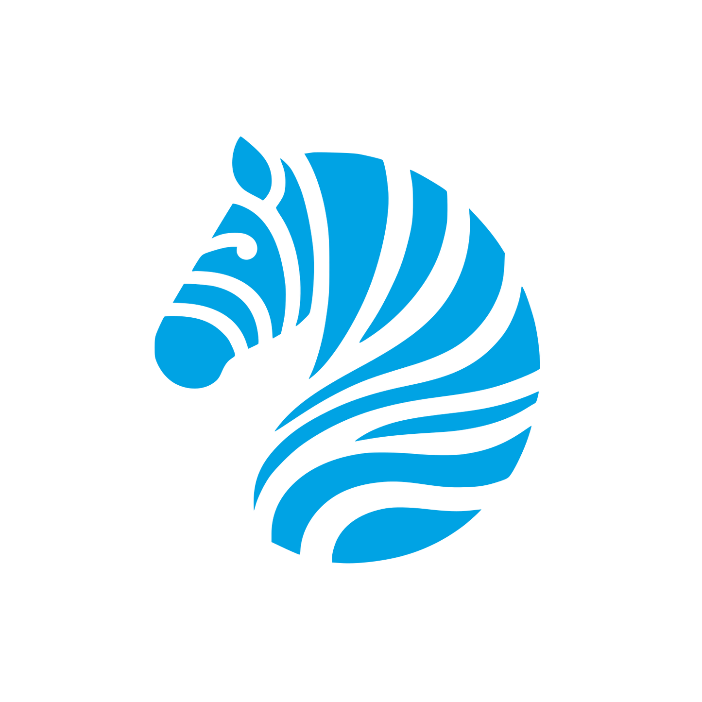 Zebra Logo Design #00a3e4