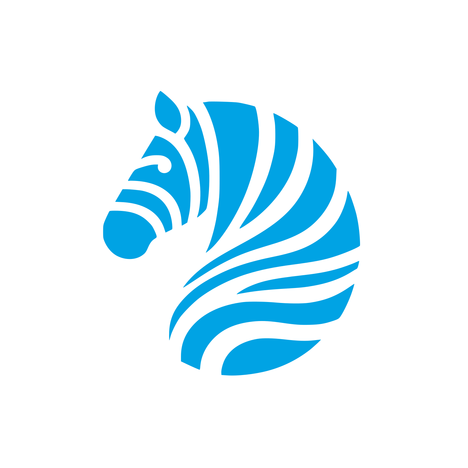 Zebra Logo Design #00a3e4