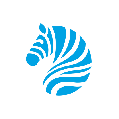 Zebra Logo Design #00a3e4