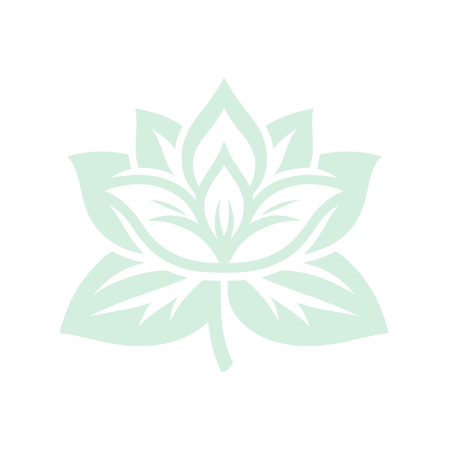 Lotus Flower Logo #D4EFDF