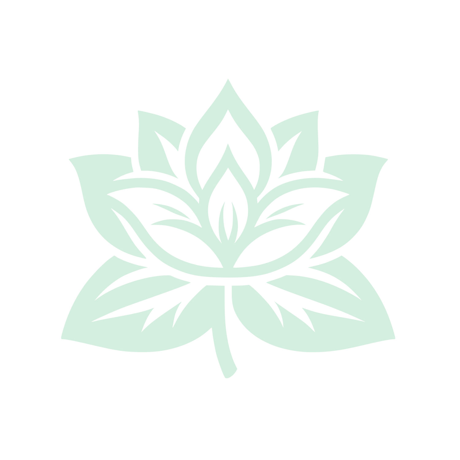Lotus Flower Logo #D4EFDF