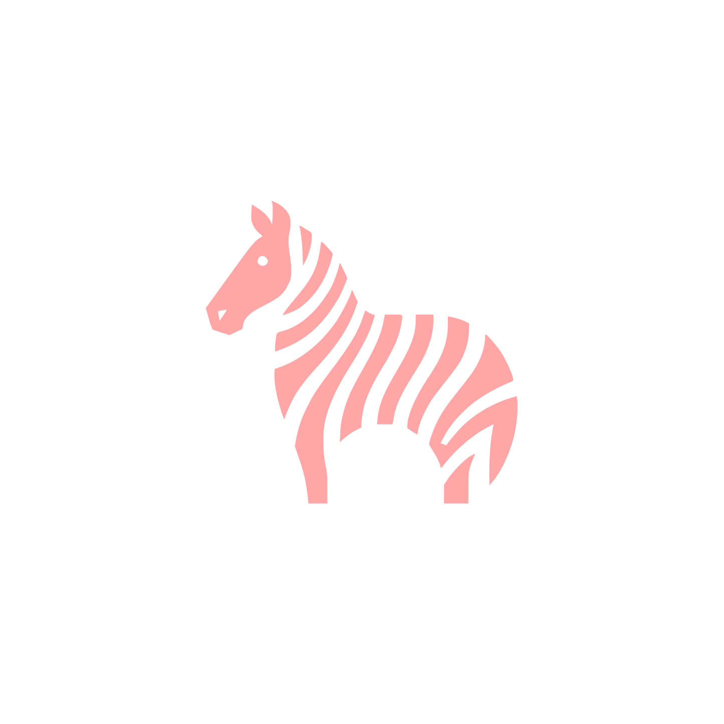 Zebra Logo Design #ffa6a6
