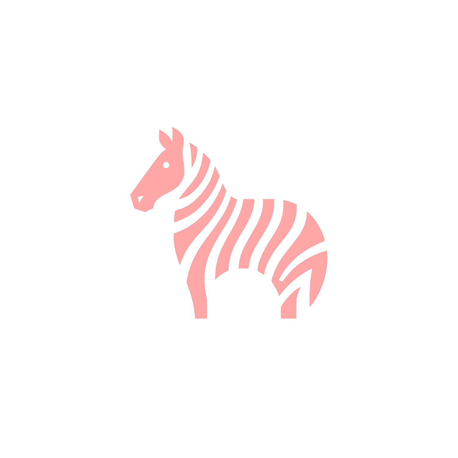 Zebra Logo Design #ffa6a6