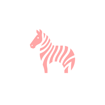 Zebra Logo Design #ffa6a6