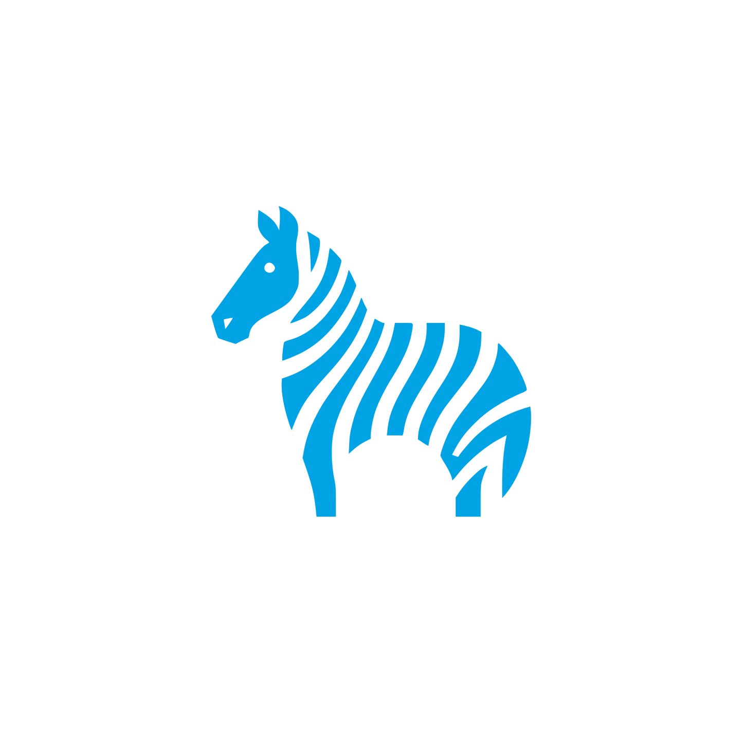 Zebra Logo Design #00a3e4
