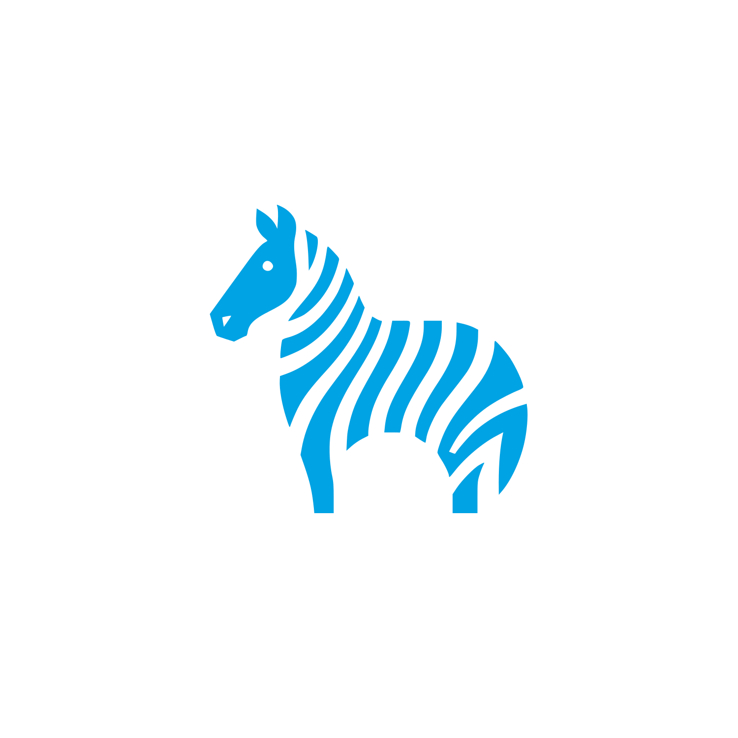 Zebra Logo Design #00a3e4