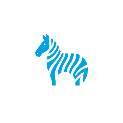 Zebra Logo Design #00a3e4
