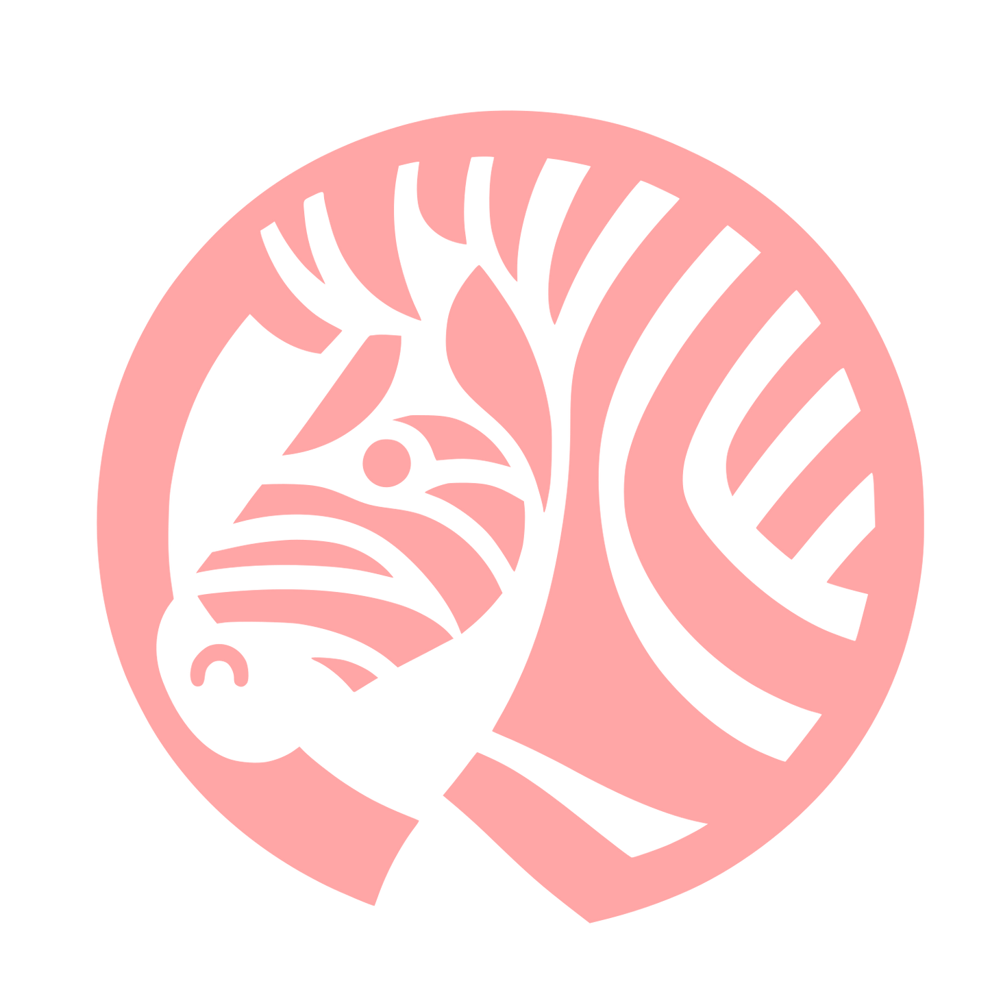 Zebra Logo Design #ffa6a6