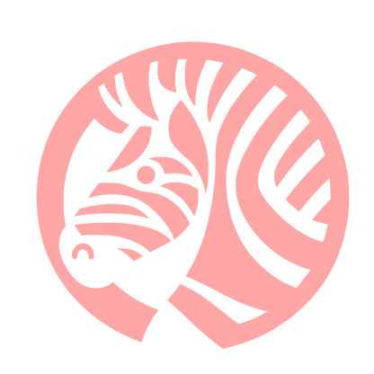 Zebra Logo Design #ffa6a6