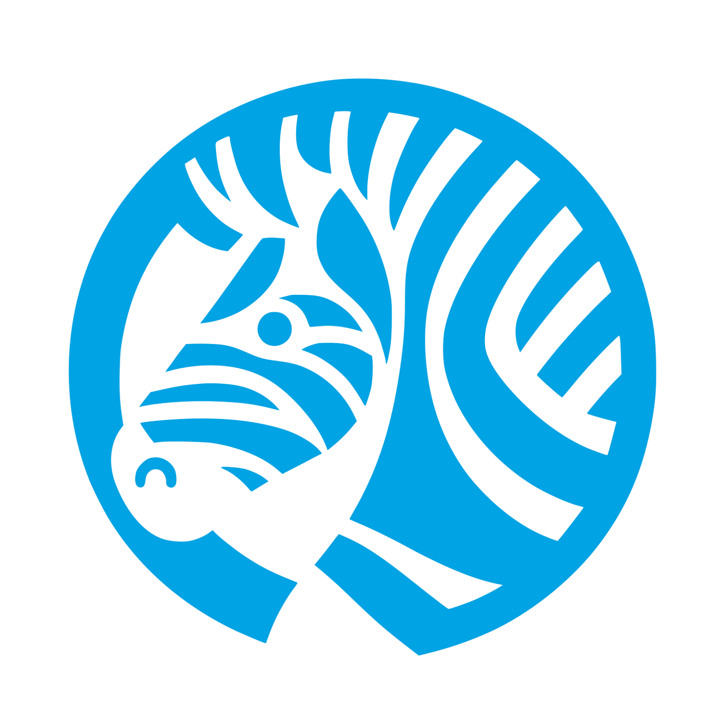 Zebra Logo Design #00a3e4