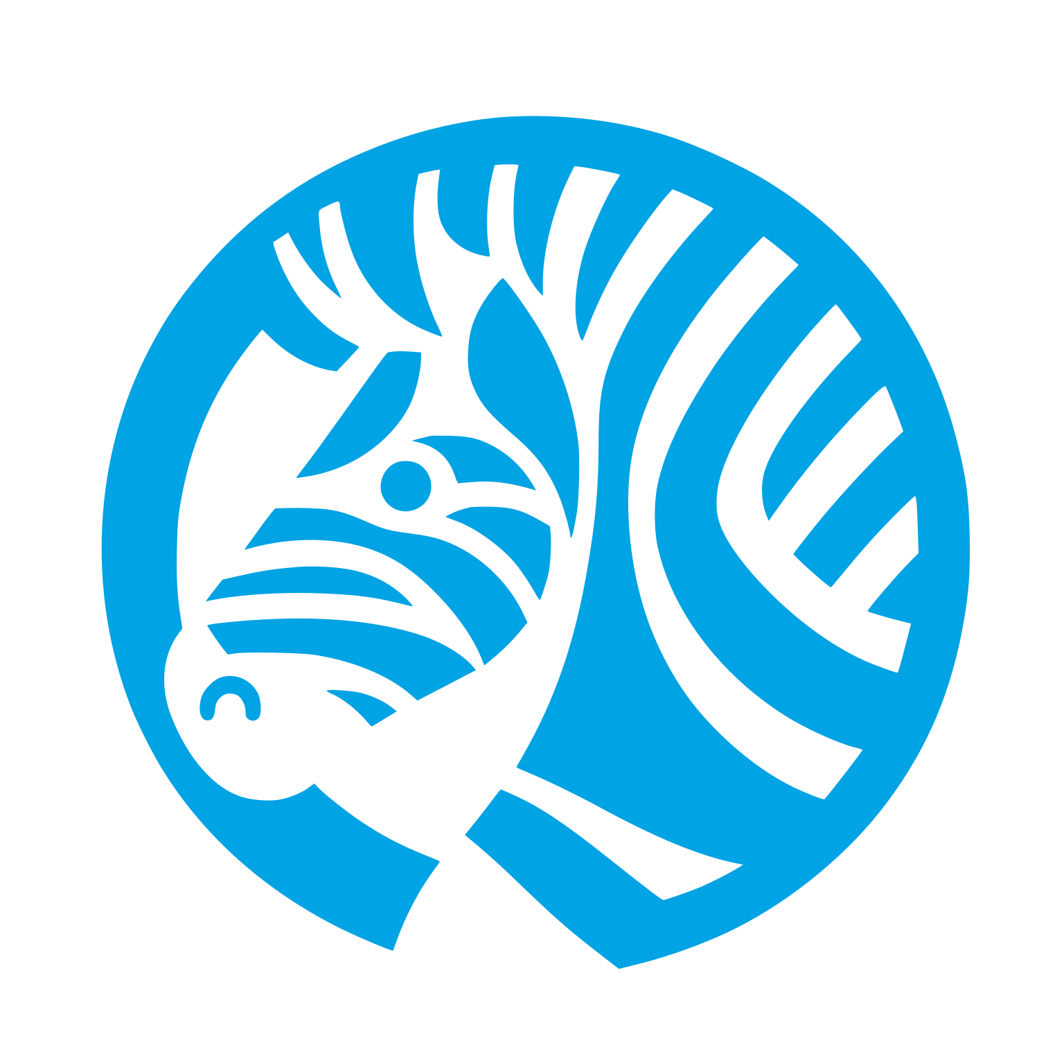 Zebra Logo Design #00a3e4